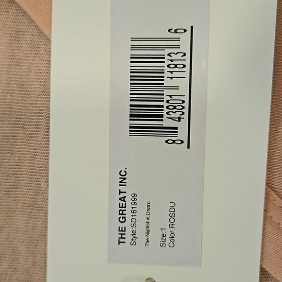 💕THE GREAT💕 The Nightshirt Dress ~ Rose Dust Size 1 Small NWT - Picture 9 of 11